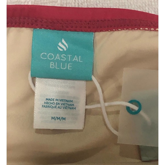 NWT Coastal Blue SZ: M Red Bandeau Bikini - Picture 6 of 9
